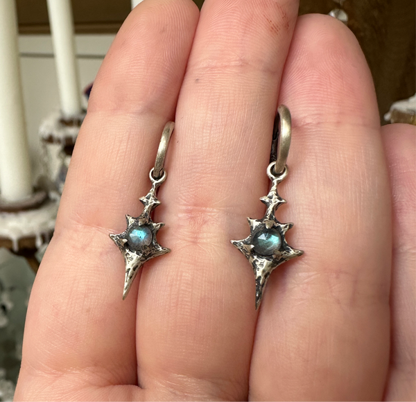 Eldritch Hoop Earrings - Labradorite - Ready to Ship