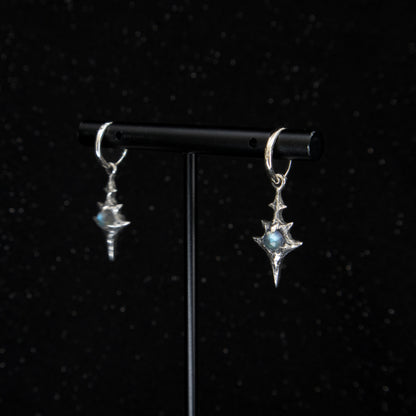 Eldritch Hoop Earrings - Labradorite - Ready to ship