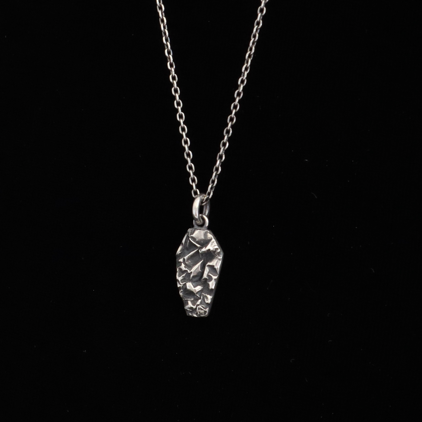 Coffin Crinkle Pendant - 18 inches - Ready to Ship