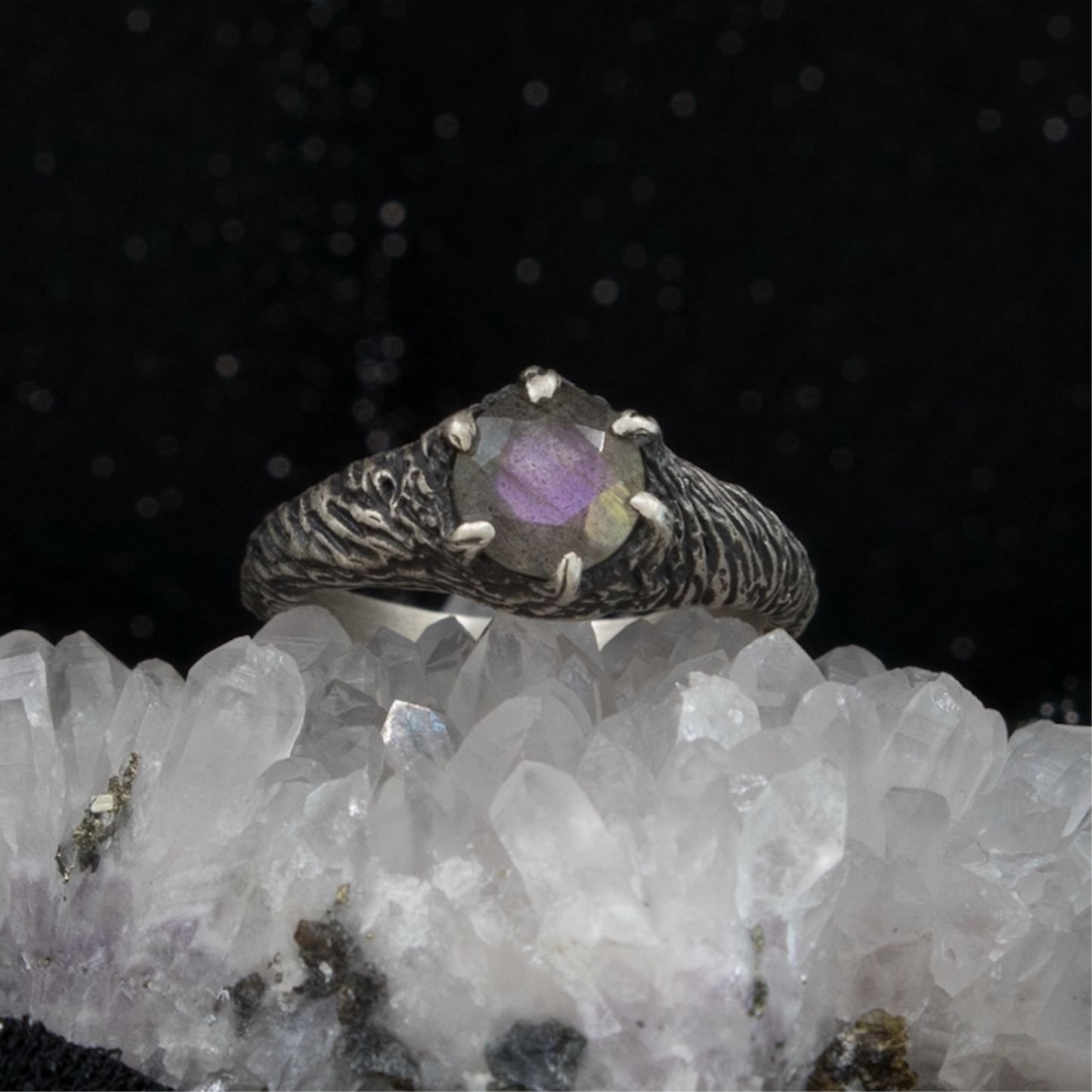 Forest Nymph Ring - size 9.25 - Purple Labradorite - Ready to Send