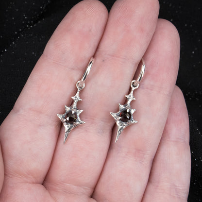 Eldritch Hoop Earrings - Ready To Ship - Garnet