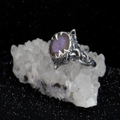 Orlok Ring - Purple Labradorite