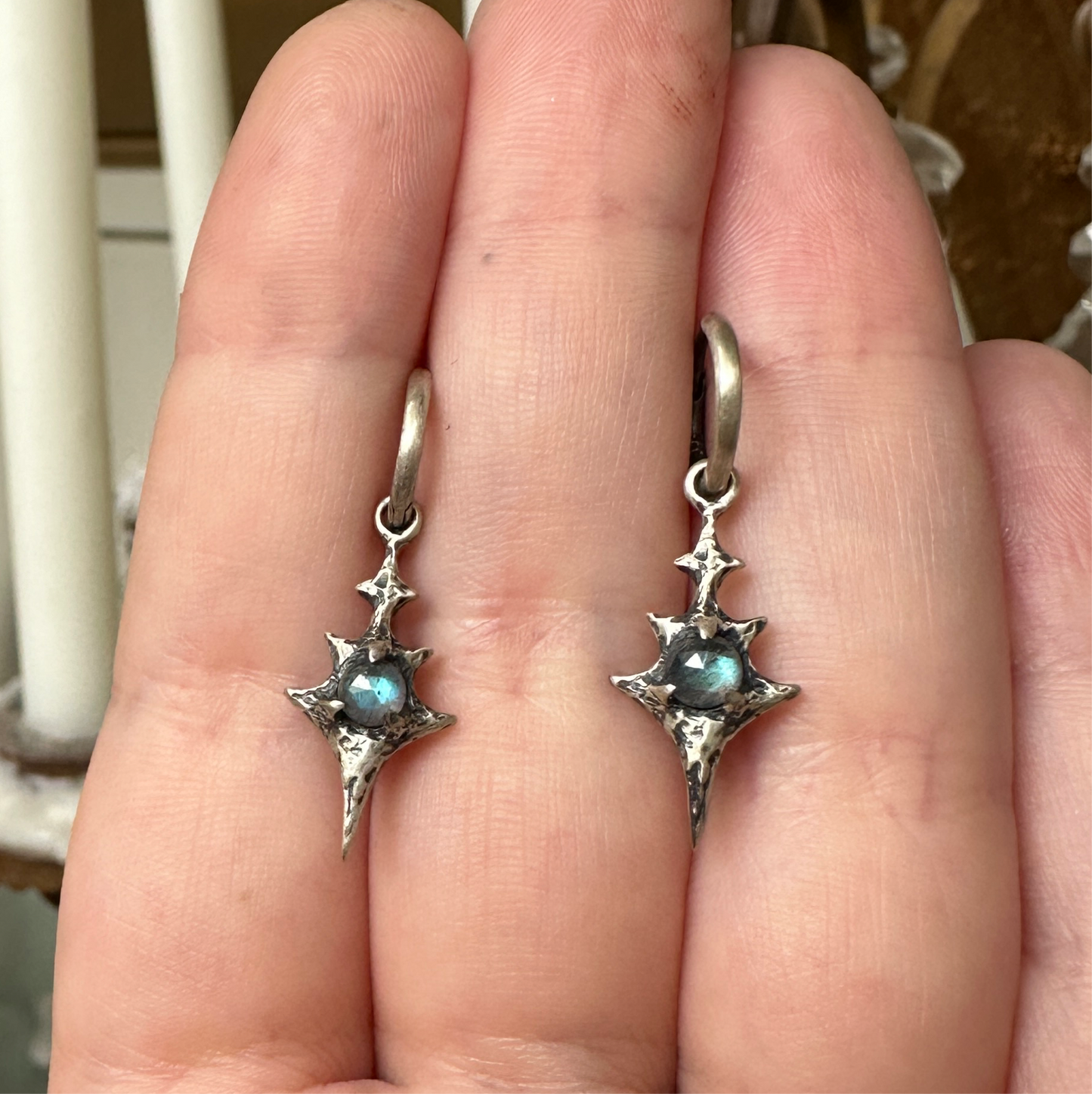 Eldritch Hoop Earrings - Labradorite - Ready to Ship