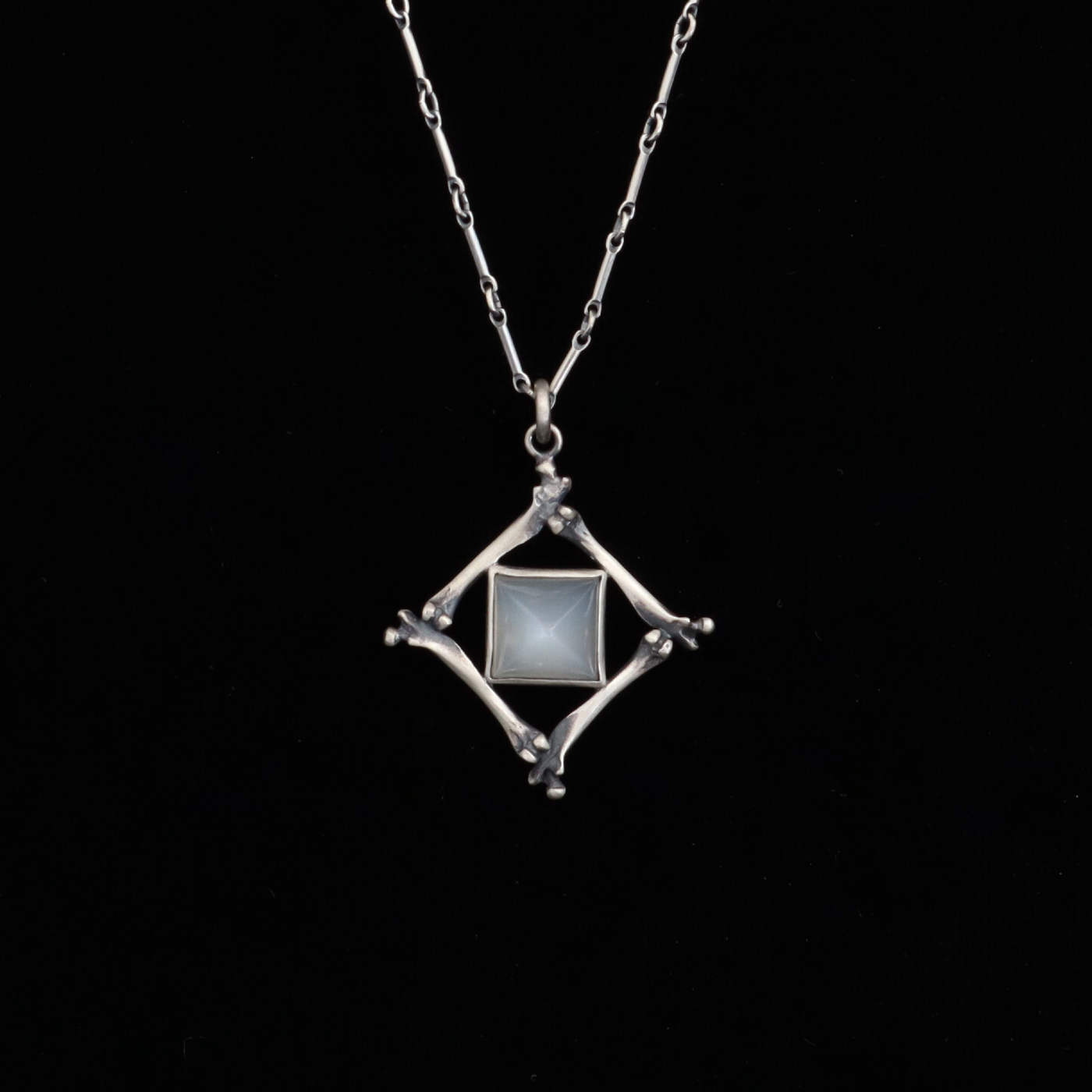 Pharaoh's Tomb Pendant - White Moonstone - 18 Inches - Ready to Send