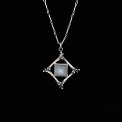 Pharaoh's Tomb Pendant - White Moonstone - 18 Inches - Ready to Send