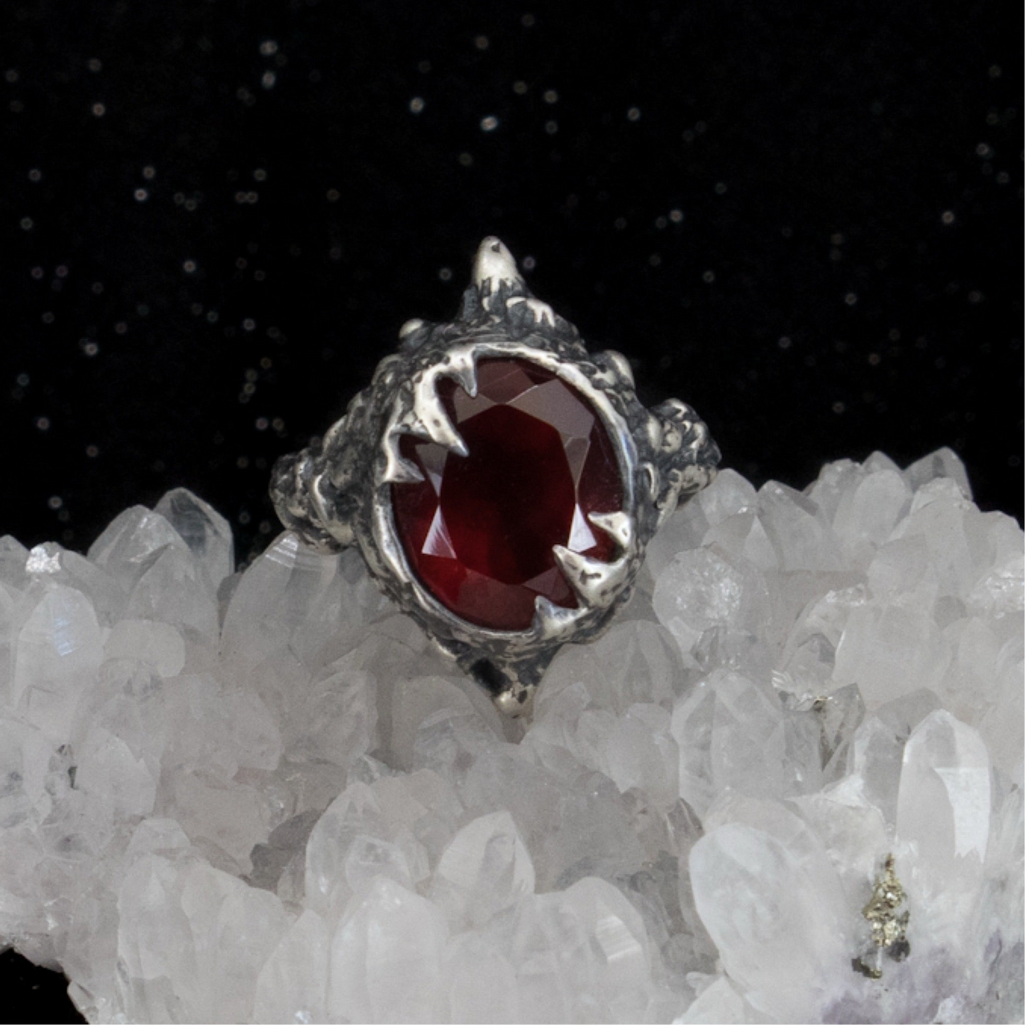 Orlok Ring - Hessonite Garnet - Size 7 - Ready To Ship