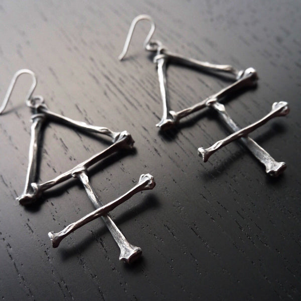 Discontinued - The Alchemist Earrings: Sulphur - Bronze