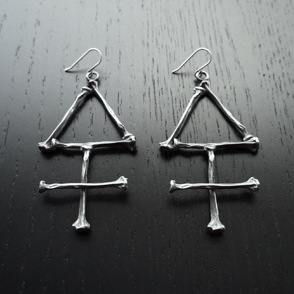 Discontinued - The Alchemist Earrings: Sulphur - Bronze