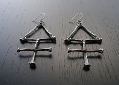 Discontinued - The Alchemist Earrings: Sulphur - Bronze