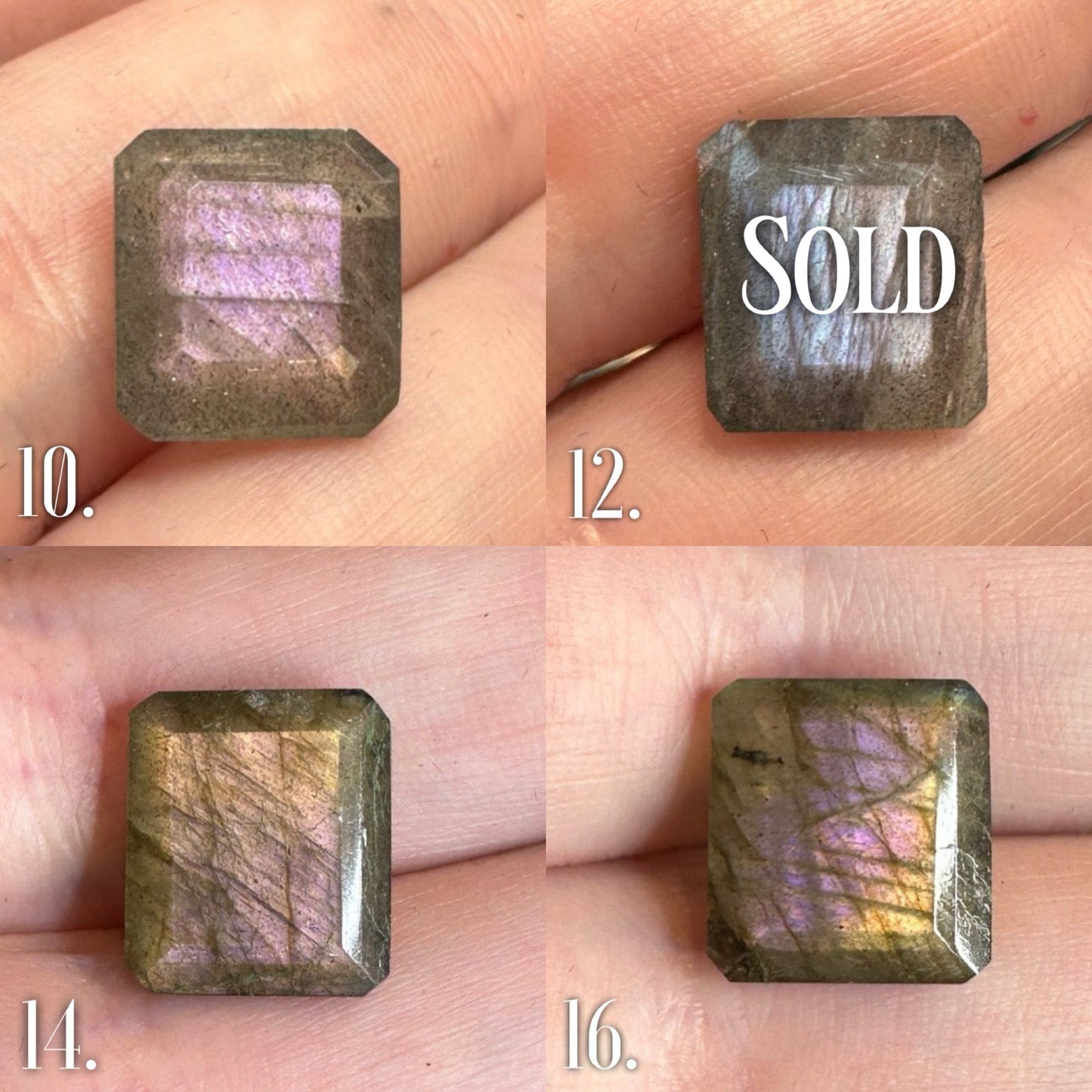 The Dark Embrace Ring (Labradorite and Purple Labradorite version)