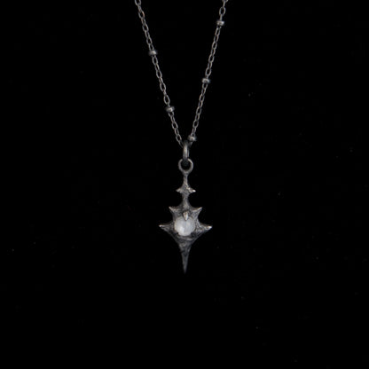 Eldritch Pendant - White Moonstone - 20 inches- Ready to Ship