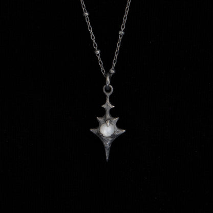 Eldritch Pendant - White Moonstone - 20 inches- Ready to Ship