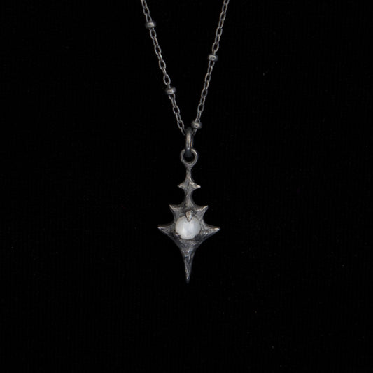 Eldritch Pendant - White Moonstone - 20 inches- Ready to Ship