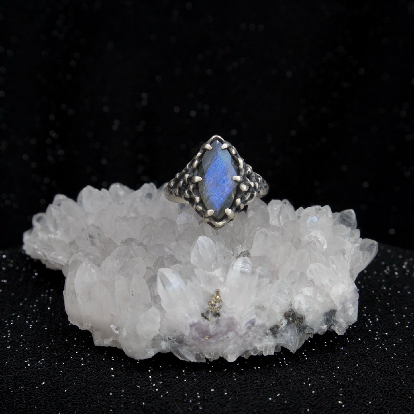 Aphrodite Ring - Labradorite - Size 7.25 - Ready to Ship