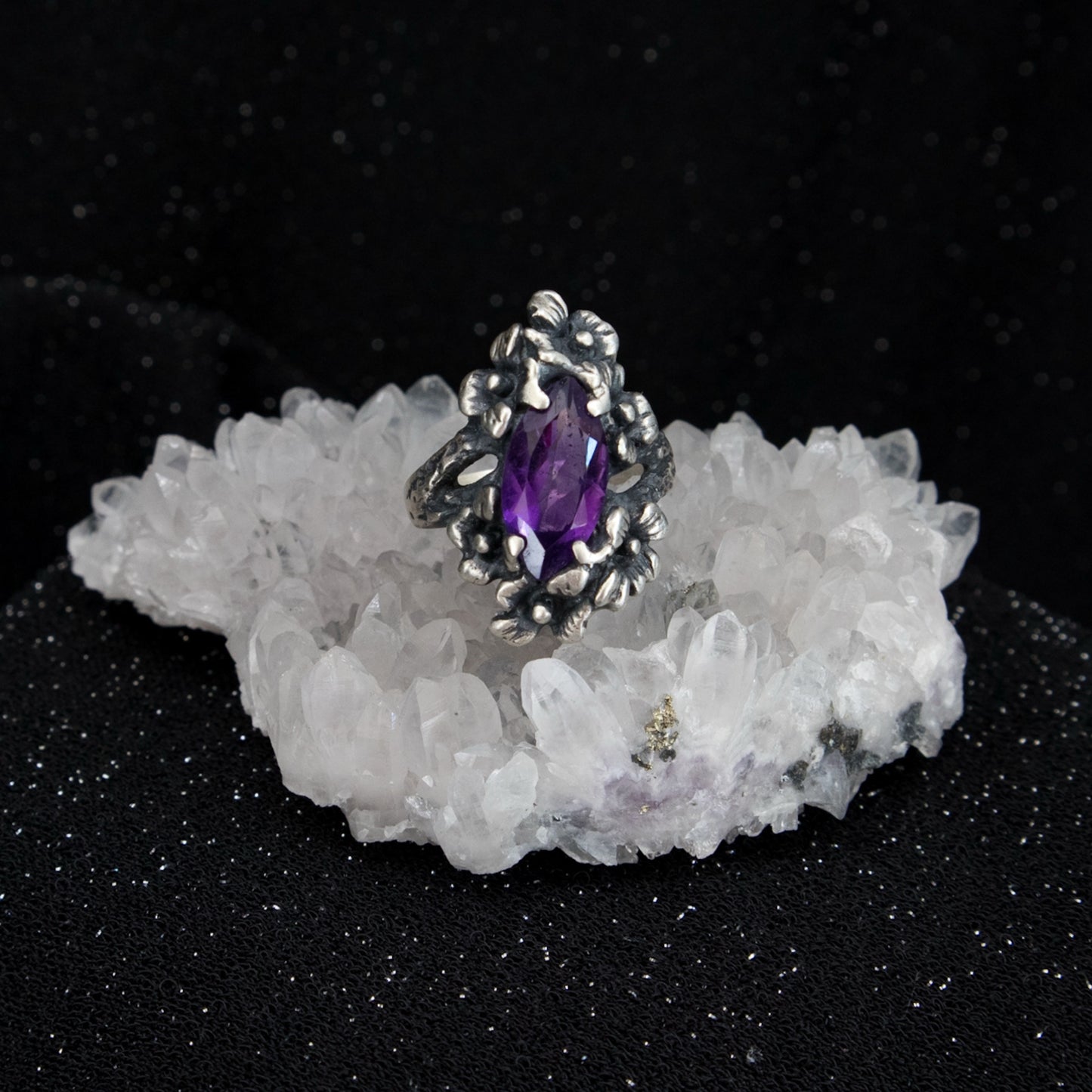 Nightshade Ring - Amethyst - Size 7.25 - Ready to Send