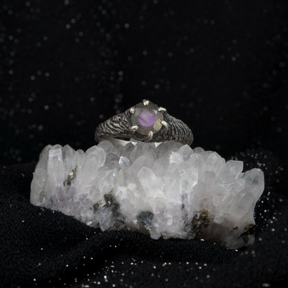 Forest Nymph Ring - size 9.25 - Purple Labradorite - Ready to Send