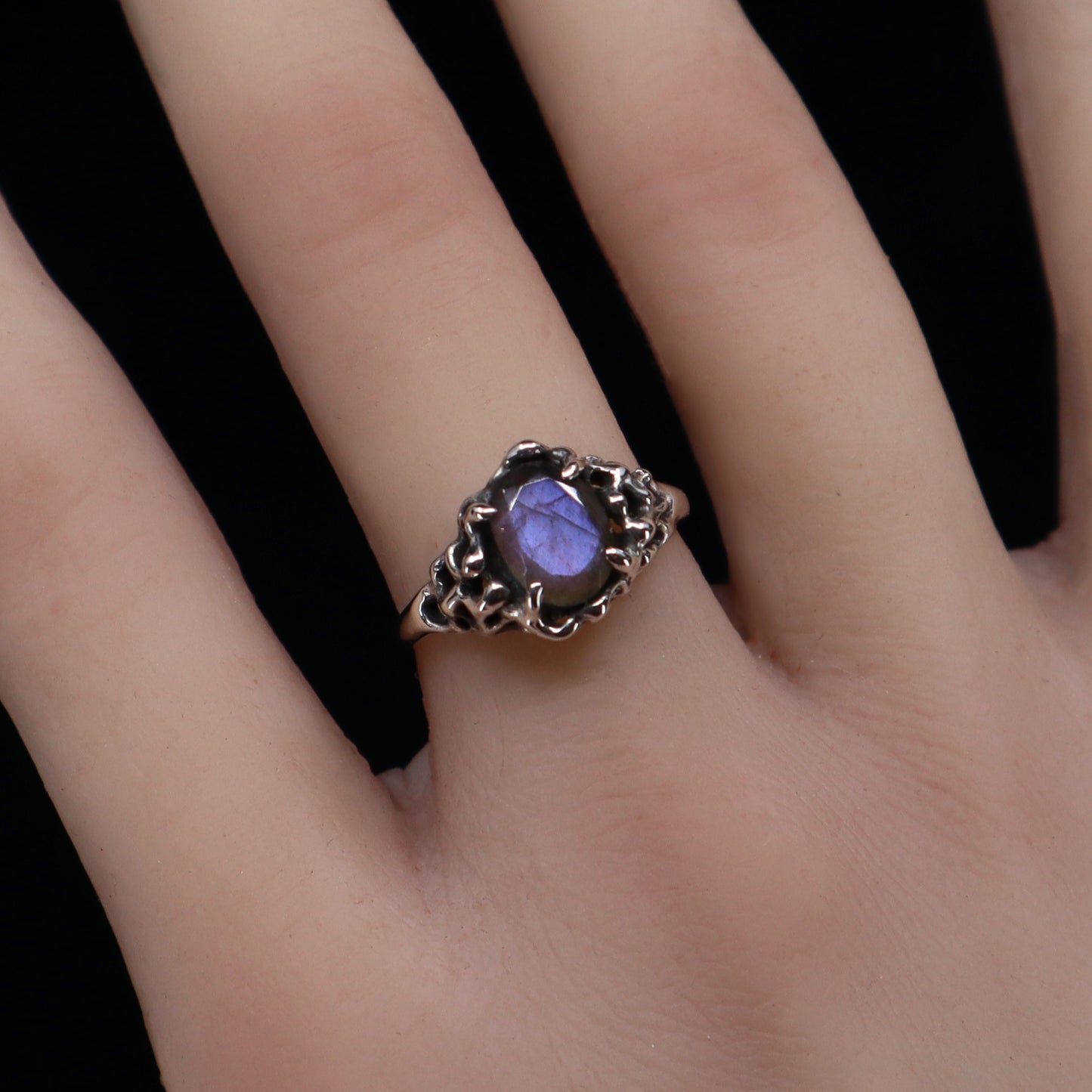 Sea Nymph Ring - Purple Labradorite Limited edition