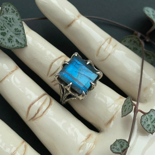 The Dark Embrace Ring - Labradorite