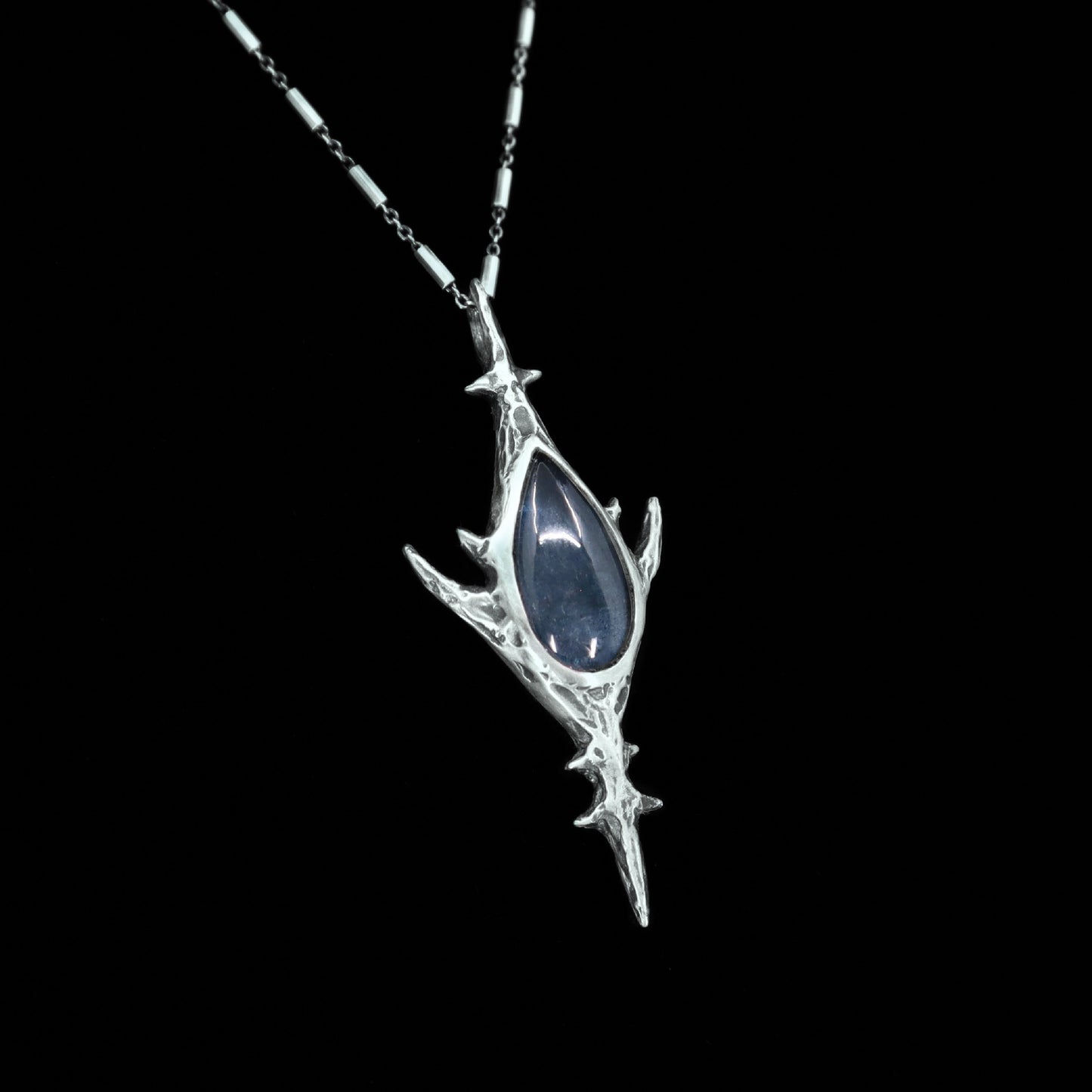 Dagon Pendant - Moss Aquamarine - 17 Inches - Ready to ship