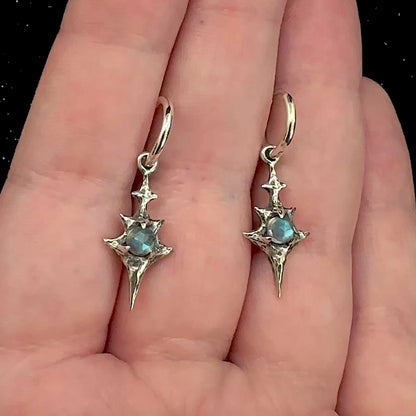 Eldritch Hoop Earrings - Labradorite - Ready to ship