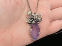 Secret Garden Pendant - Eihwaz - OOAK - Purple Chalcedony