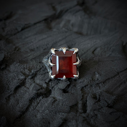 The Dark Embrace Ring - (Garnet and Onyx versions)