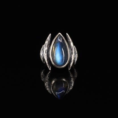 Lestat Ring - Labradorite - Size 6 - Ready to ship