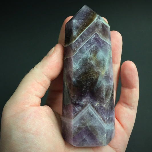 Large Purple quartz Obelisk Point