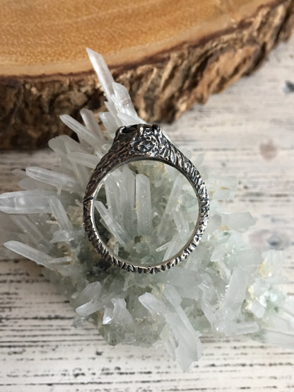 Forest Nymph Ring - (Moonstone, Labradorite, Moss Aquamarine and Black CZ versions)