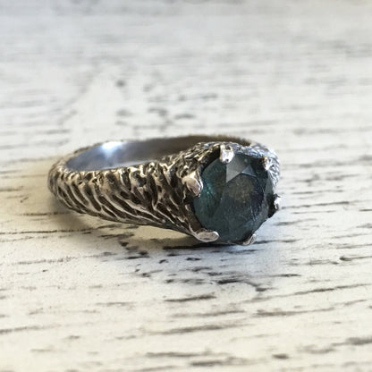 Forest Nymph Ring - (Moonstone, Labradorite, Moss Aquamarine and Black CZ versions)