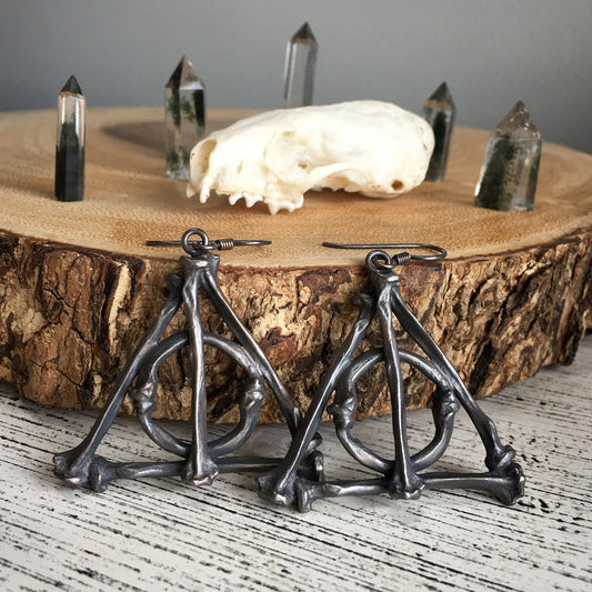 Discontinued - Deathly Hallows Large Bone Earrings