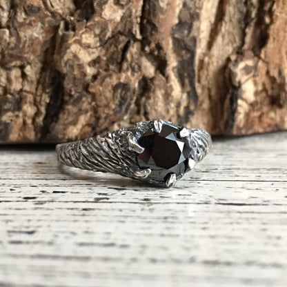 Forest Nymph Ring - (Moonstone, Labradorite, Moss Aquamarine and Black CZ versions)