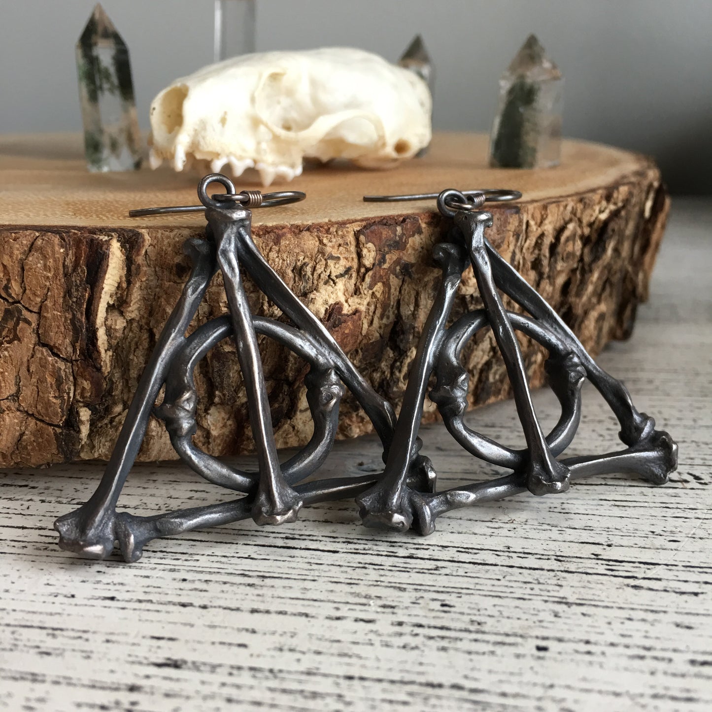 Discontinued - Deathly Hallows Large Bone Earrings