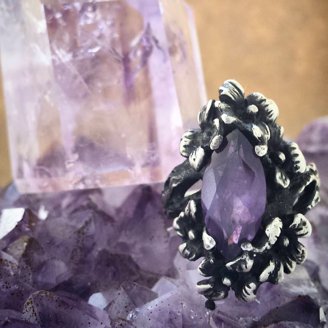 Nightshade Ring (Amethyst, Citrine and Onyx Versions)