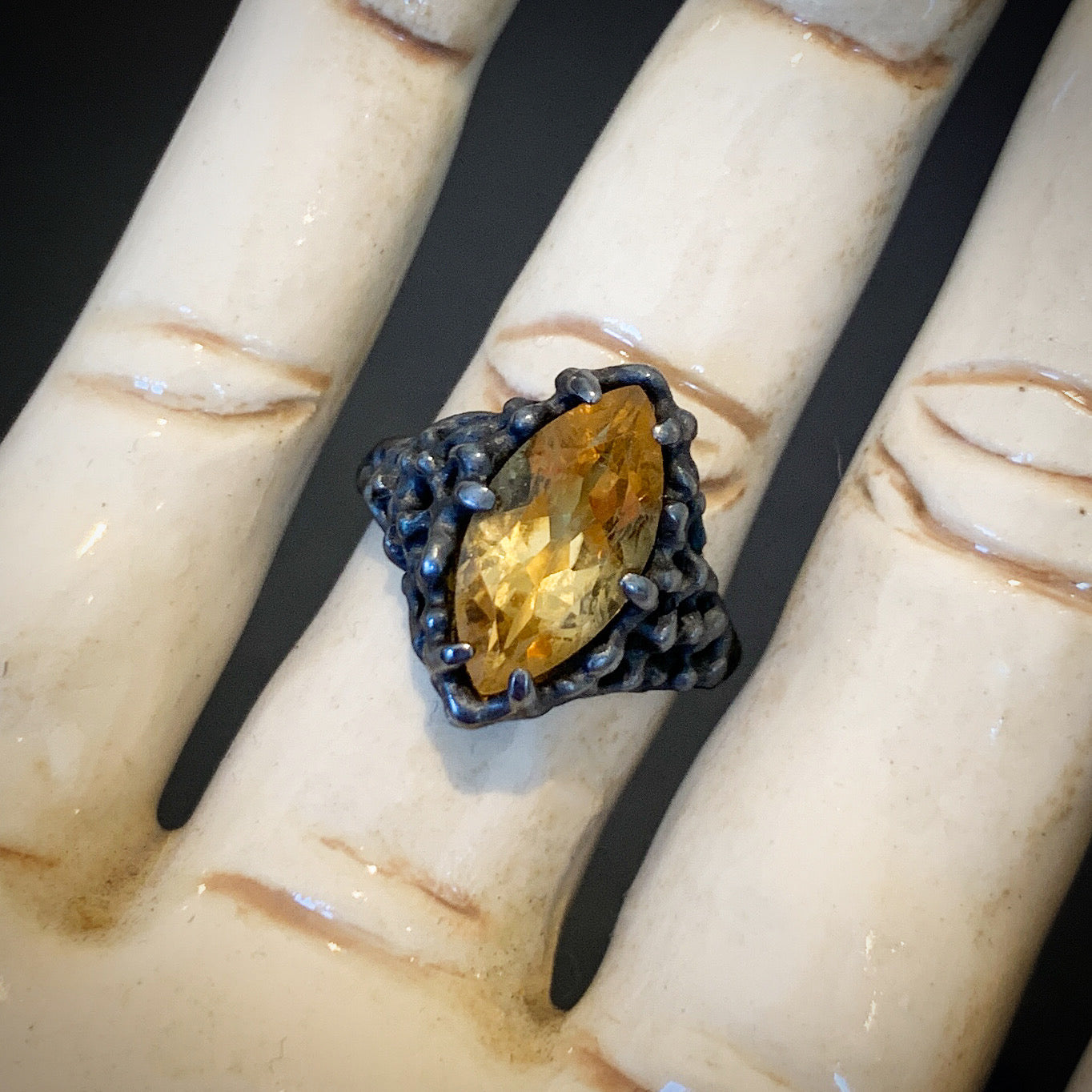 Aphrodite Ring (Garnet and Citrine)