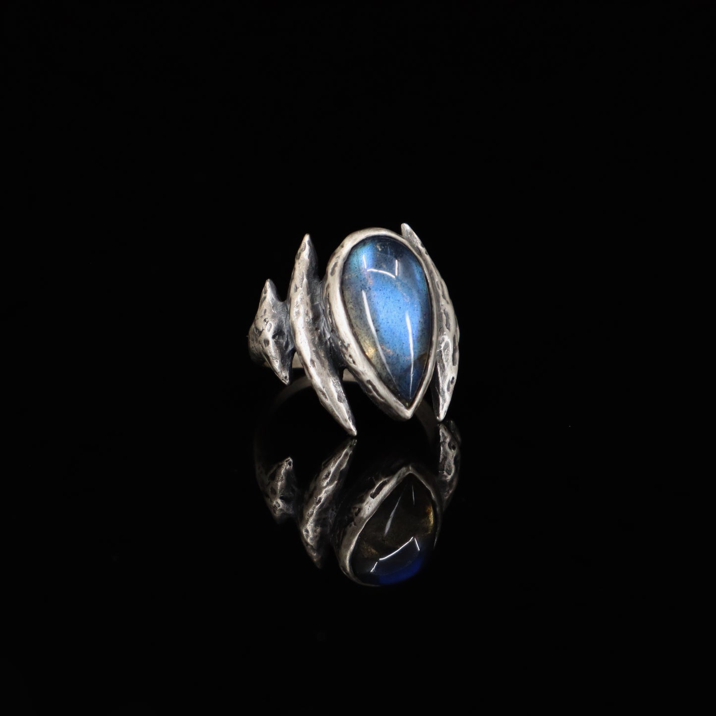 Lestat Ring - Labradorite - Size 6 - Ready to ship