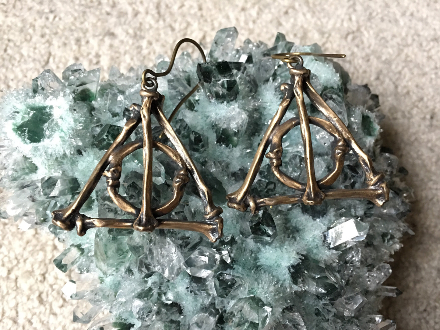 Discontinued - Deathly Hallows Large Bone Earrings