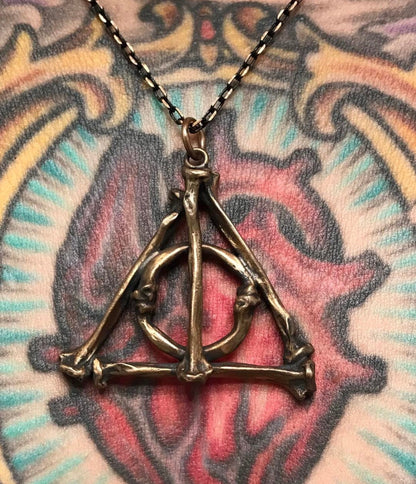 Discontinued - Deathly Hallows Large Bone Pendant