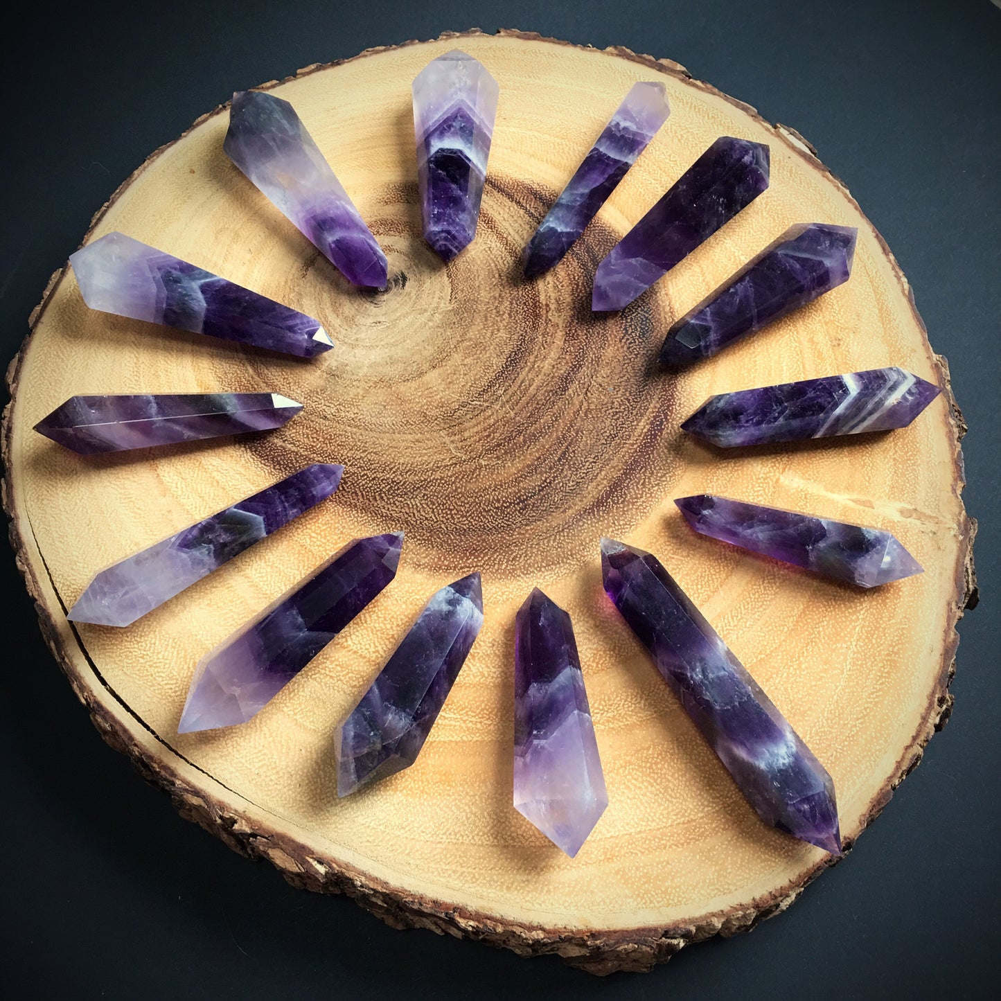 Chevron Amethyst Wand