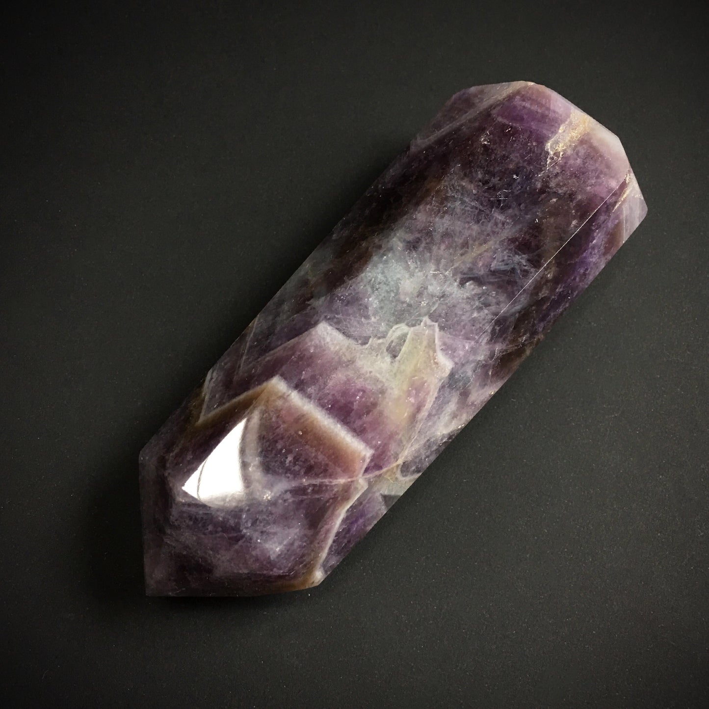 Large Purple quartz Obelisk Point