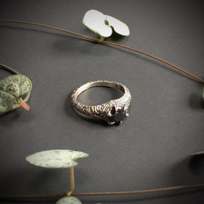 Forest Nymph Ring - size 9.25 - Black CZ - Ready to Send