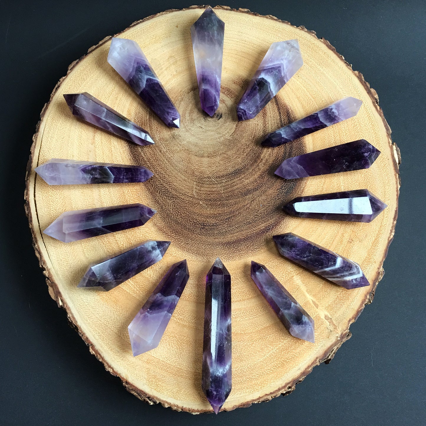 Chevron Amethyst Wand